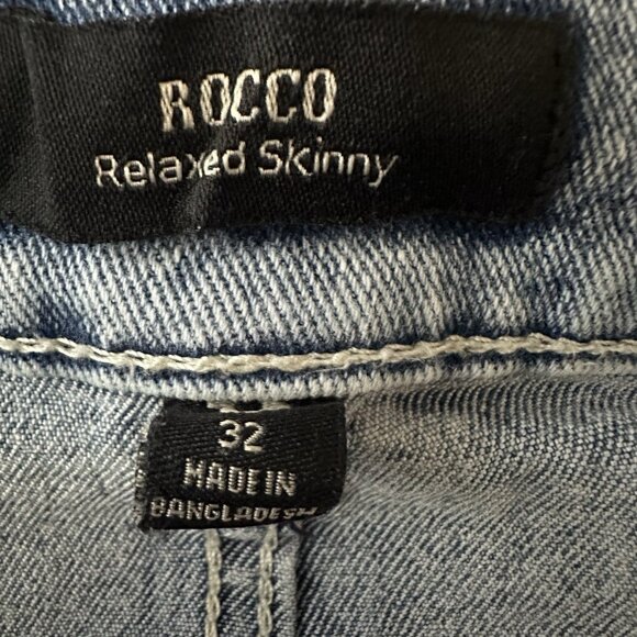 True Religion Denim Shorts Mens 32 Blue Rocco Relaxed Skinny Jean Light Wash - Picture 9 of 11